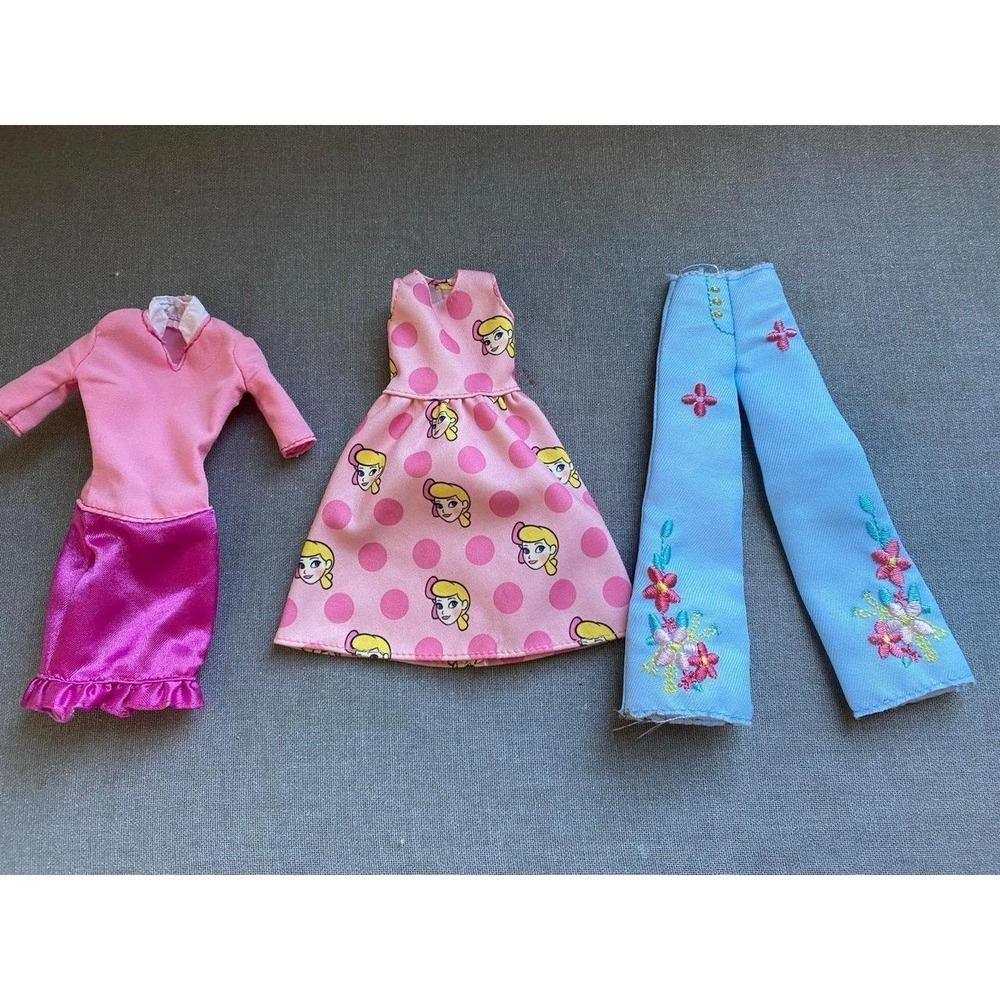 Barbie Doll Clothes Lot Of Three Dresses Pants Disney Pixar
